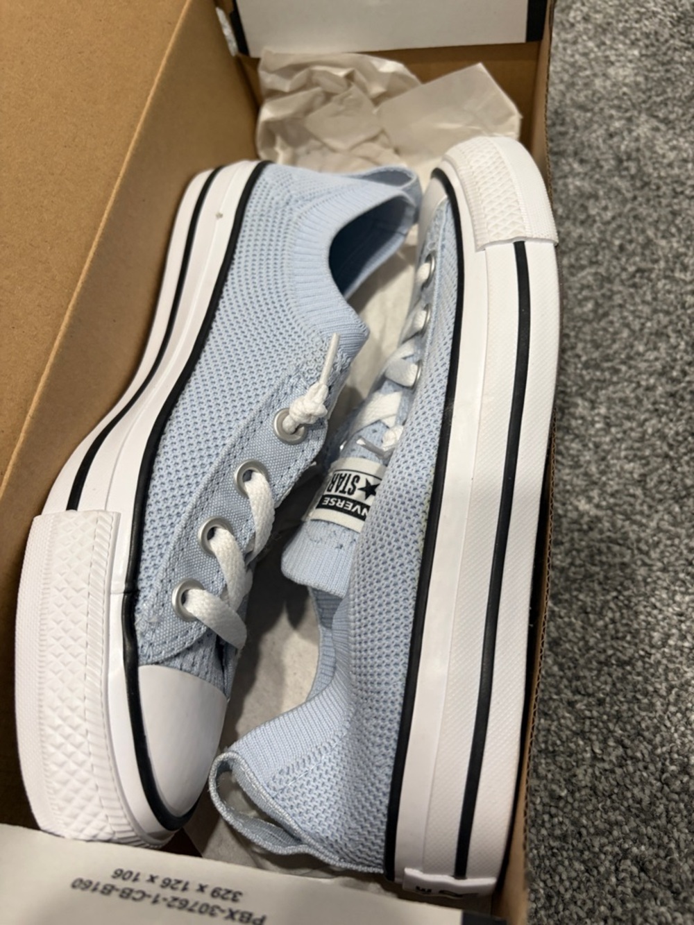Converse Light Blue Knit Low-Top Sneaker - Picture 4 of 4